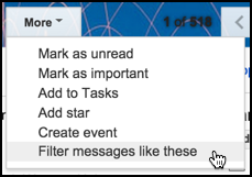 filter messages like these google mail gmail