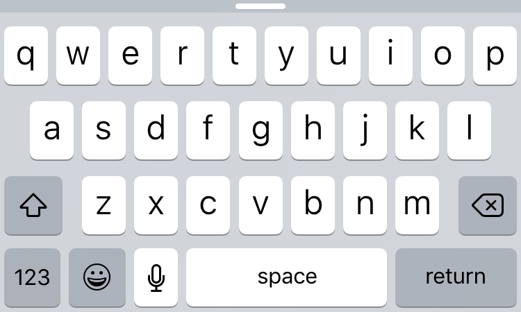 ios9 iphone ipad ipod touch virtual keyboard lowercase