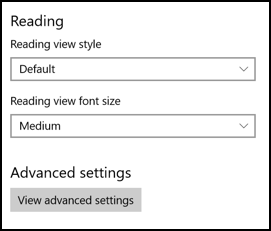 change font size windows edge browser