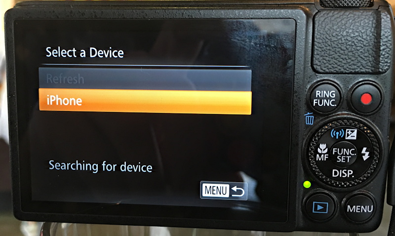 select remote access control device on camera