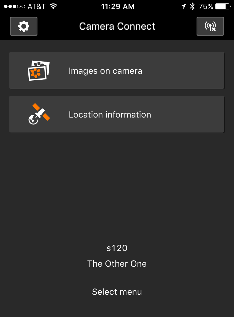 iphone can access photos on canon powershot s120 via wifi