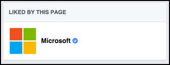 liked microsoft facebook page