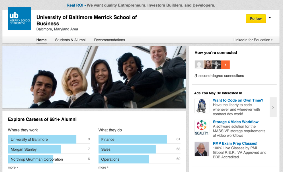 merrick school of business mba university of baltimore linkedin page