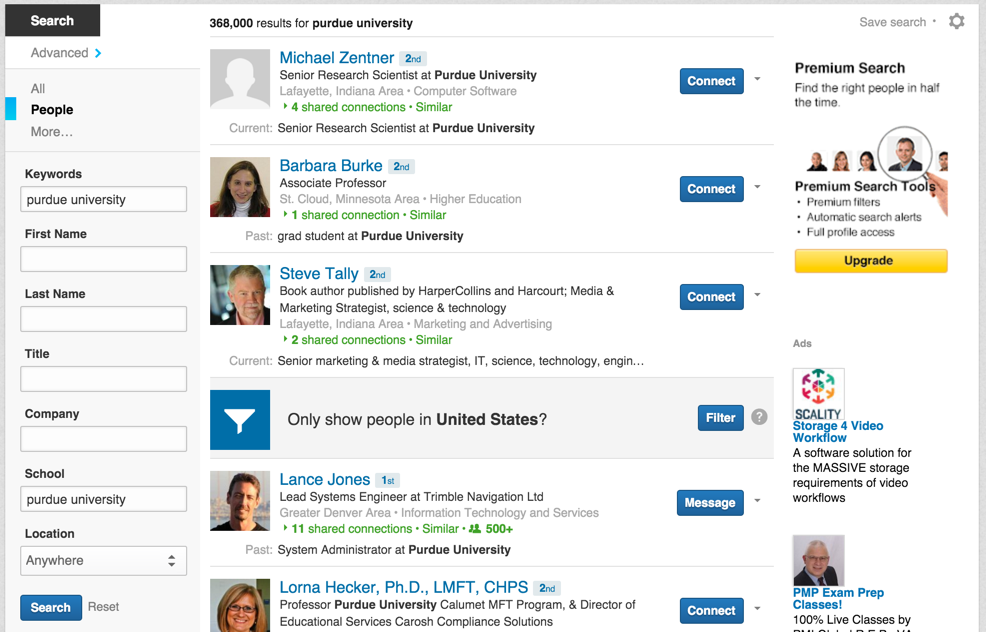 people on linkedin who studied at purdue university