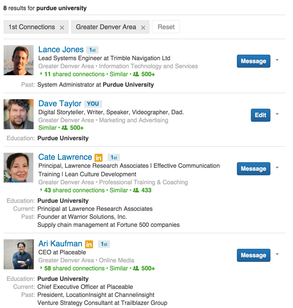 linkedin friends colleagues studied at purdue university