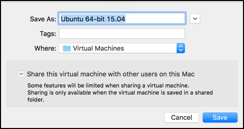 name your virtual machine