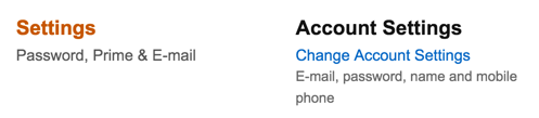 account settings, amazon.com account