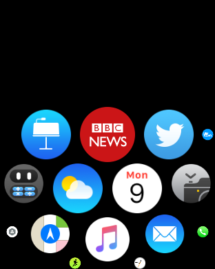 bbc news app on the apple watch sport edition