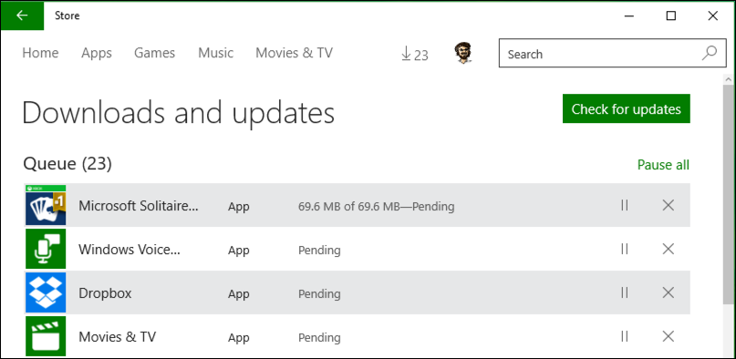 win10 software program app updates store