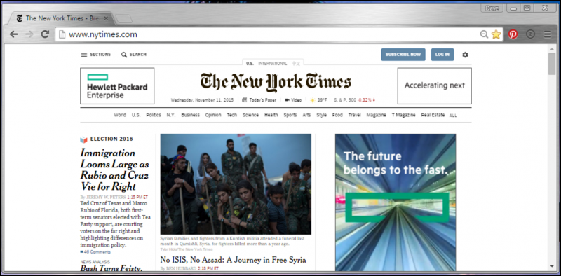 nytimes google chrome small zoom text zoom level