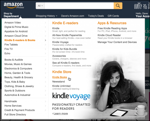 buy amazon kindle e-reader or book ebook
