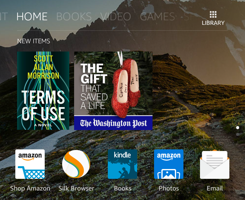 choose "Kindle" from the amazon kindle home page fire os 5