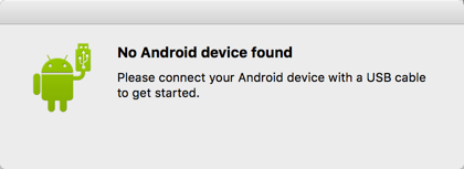 no android device found message mac os x 