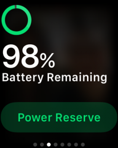battery power remaining, apple watch