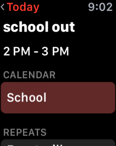 calendar ical event detail, apple watch os 2