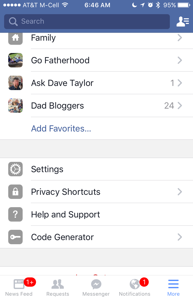 facebook app iphone ios settings