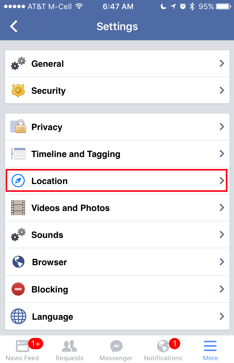 how to disable location tracking in ipad facebook app