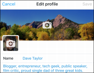 Change your Twitter Profile Photo from iPhone iOS? - Ask Dave Taylor