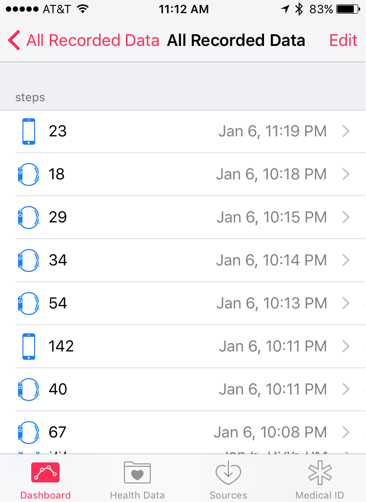 where did those steps come from activity pedometer report health apple watch iphone