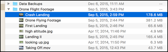folder opened, dropbox on mac