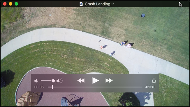 drone footage in quicktime player