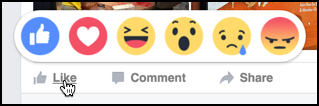 facebook reactions emoting emoji like dislike happy