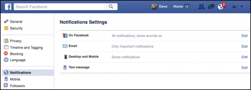 facebook fb settings notifications