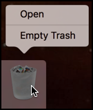 empty trash mac os x