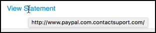 paypal phishing wrong url