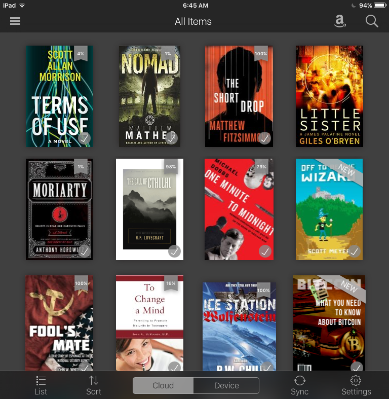 kindle app for ipad air mini ios home screen books book covers