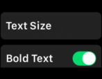 how to change text size bigger readable apple watch os 2 sport edition