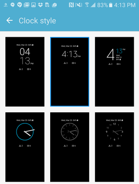 clock styles for always on display s7 marshmallow