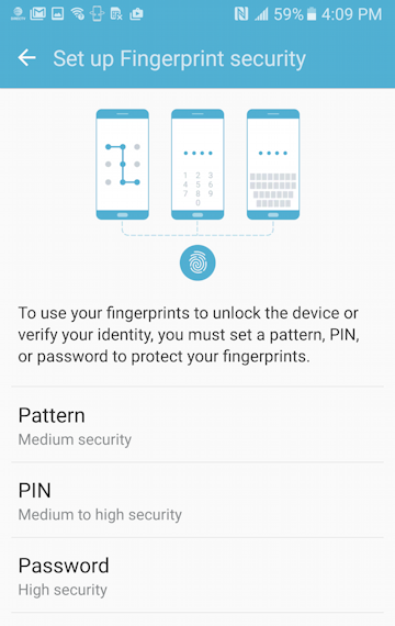 add fingerprint, settings configuration