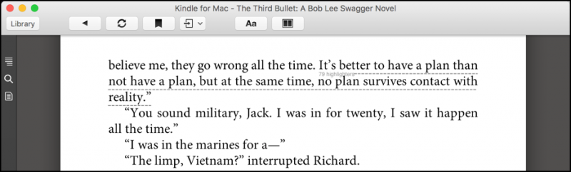 mac kindle app, popular highlights displayed