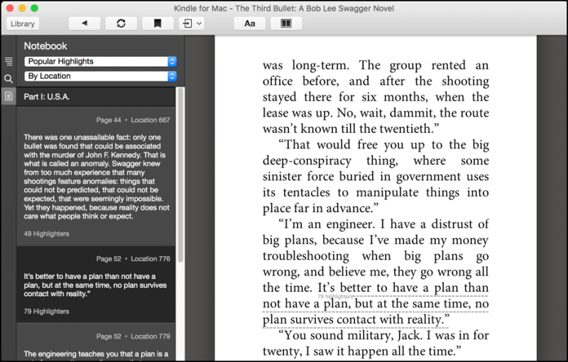 popular highlighted passages, kindle app, mac os x imac macbook