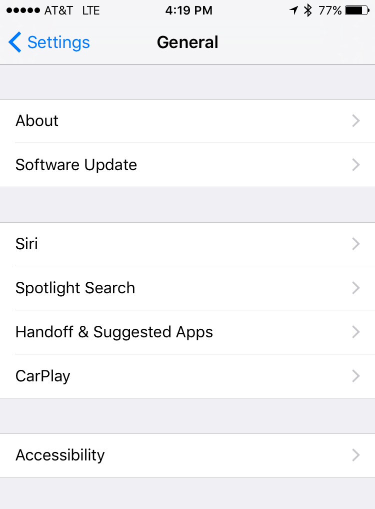 general settings, apple ipad iphone ios