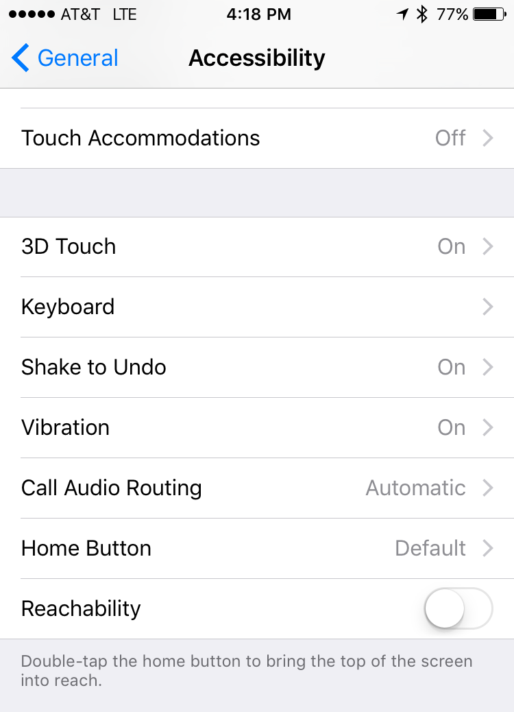 ios settings > general > accessibility