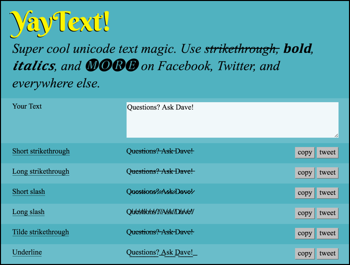 yaytext unicode translator tool utility app