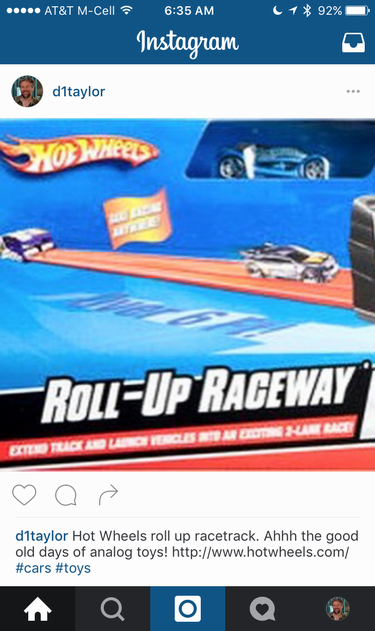 instagram post, hotwheels, url not tappable / clickable