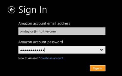 log in to your amazon kindle account from windows 10 win10 kindle app fail