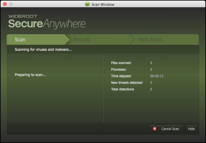 webroot secureanywhere scanning mac os x macbook