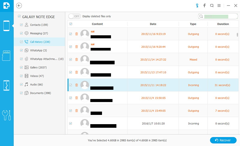 Risultati immagini per recover call history android dr fone