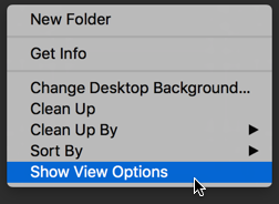 mac finder desktop context menu