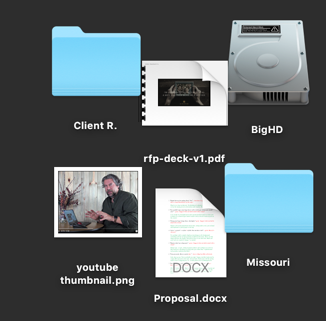 mac finder icons, bigger, but with same grid spacing