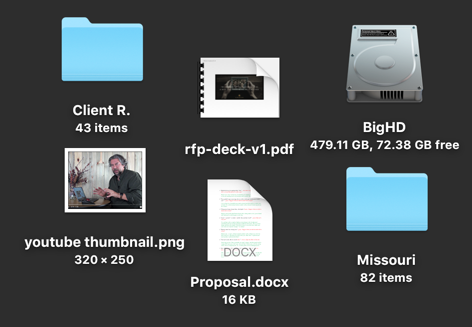 mac desktop icons size