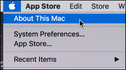 mac os x apple menu 'about this mac'