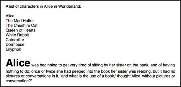 column of text to sort in pages