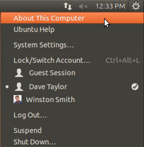settings and defaults menu, ubuntu linux