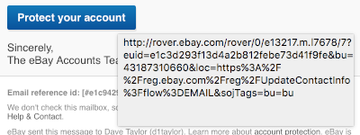 ebay update personal info link URL from email