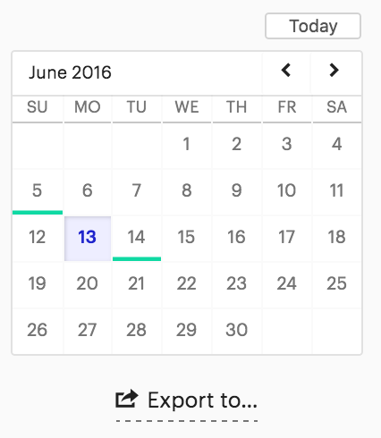 calendar view, meetup.com